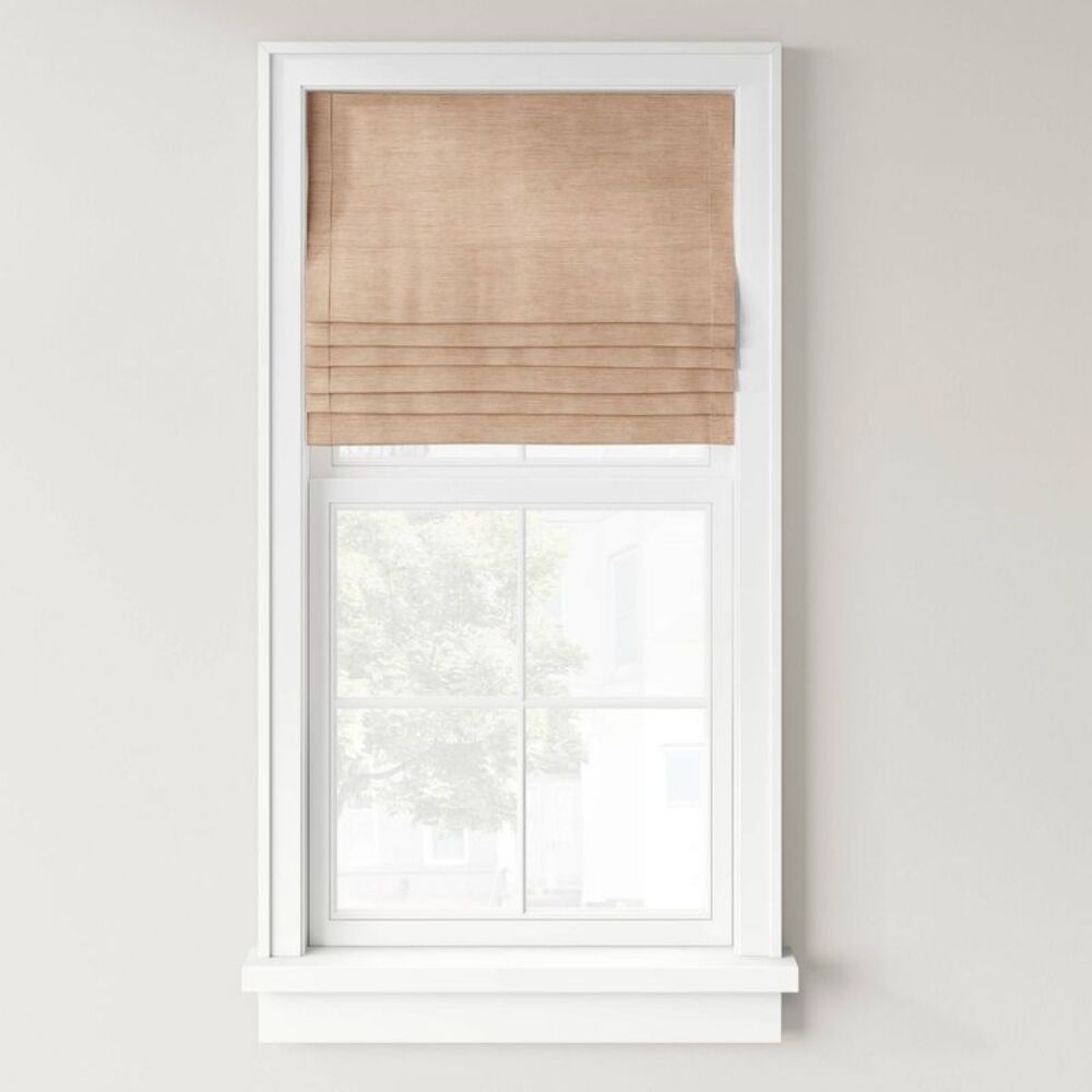 23"x64" Light Filtering Cordless Jute Roman Window Shade - Dark Natural